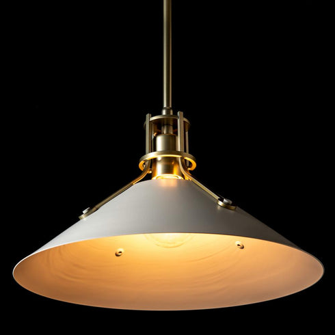 Hubbardton Forge Henry Medium Steel Shade Pendant Model: 134550-SKT-MULT-05-89
