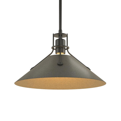 Hubbardton Forge Henry Medium Steel Shade Pendant Model: 134550-SKT-MULT-82-85