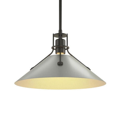 Hubbardton Forge Henry Medium Steel Shade Pendant Model: 134550-SKT-MULT-82-85