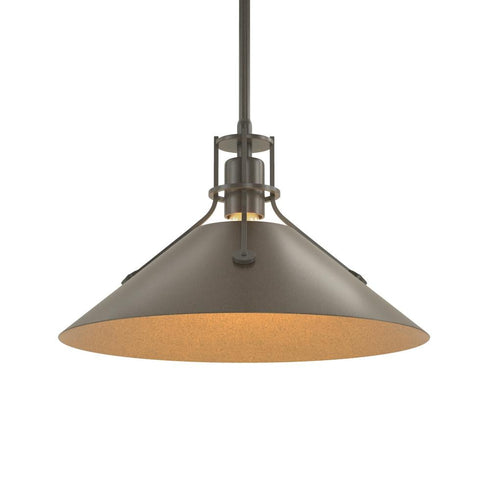 Hubbardton Forge Henry Medium Steel Shade Pendant Model: 134550-SKT-MULT-82-85