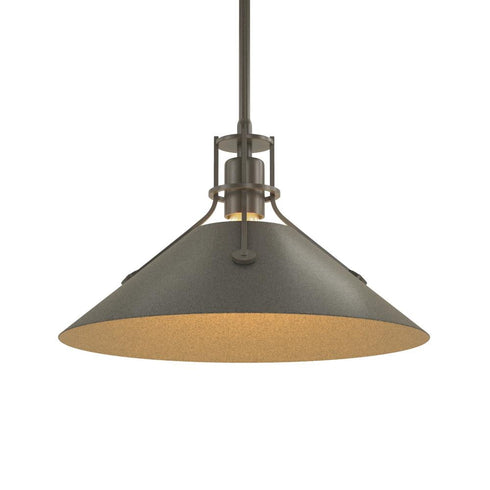 Hubbardton Forge Henry Medium Steel Shade Pendant Model: 134550-SKT-MULT-82-85