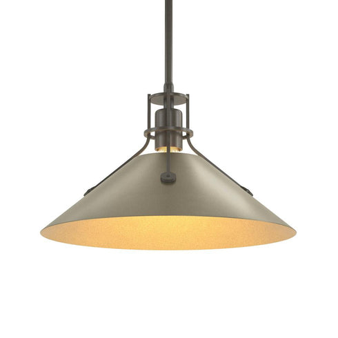 Hubbardton Forge Henry Medium Steel Shade Pendant Model: 134550-SKT-MULT-82-85