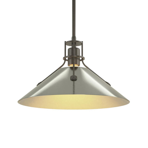 Hubbardton Forge Henry Medium Steel Shade Pendant Model: 134550-SKT-MULT-82-85