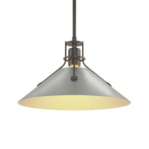 Hubbardton Forge Henry Medium Steel Shade Pendant Model: 134550-SKT-MULT-82-85