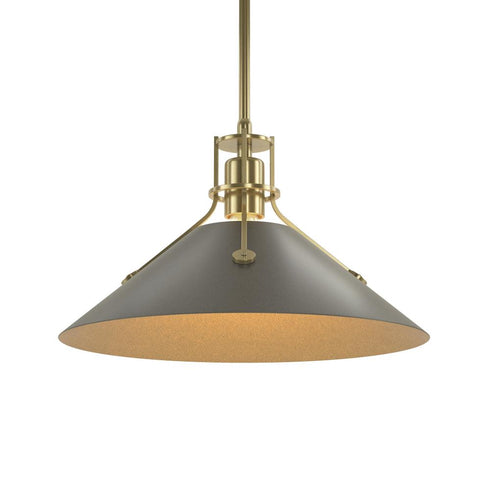Hubbardton Forge Henry Medium Steel Shade Pendant Model: 134550-SKT-MULT-82-85