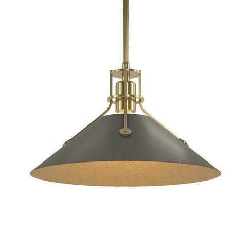 Hubbardton Forge Henry Medium Steel Shade Pendant Model: 134550-SKT-MULT-82-85