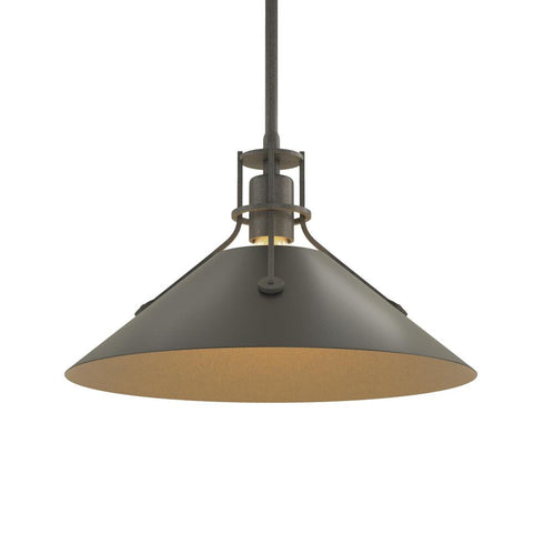 Hubbardton Forge Henry Medium Steel Shade Pendant Model: 134550-SKT-MULT-82-85