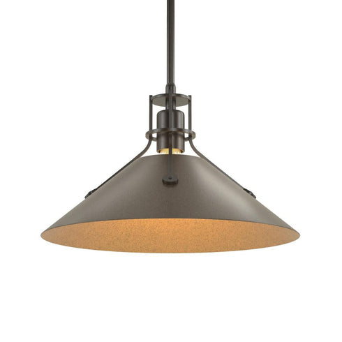 Hubbardton Forge Henry Medium Steel Shade Pendant Model: 134550-SKT-MULT-82-85
