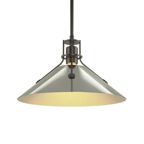 Hubbardton Forge Henry Medium Steel Shade Pendant Model: 134550-SKT-MULT-82-85