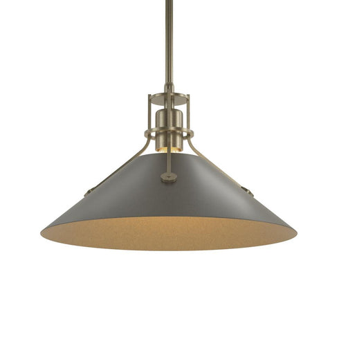 Hubbardton Forge Henry Medium Steel Shade Pendant Model: 134550-SKT-MULT-82-85