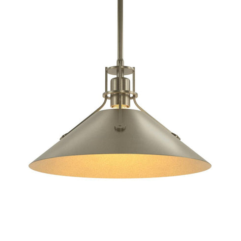 Hubbardton Forge Henry Medium Steel Shade Pendant Model: 134550-SKT-MULT-82-85