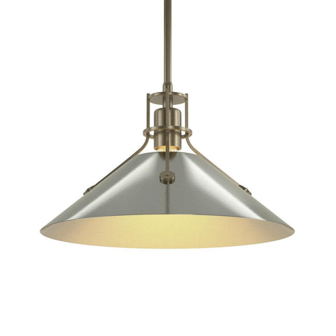 Hubbardton Forge Henry Medium Steel Shade Pendant Model: 134550-SKT-MULT-82-85