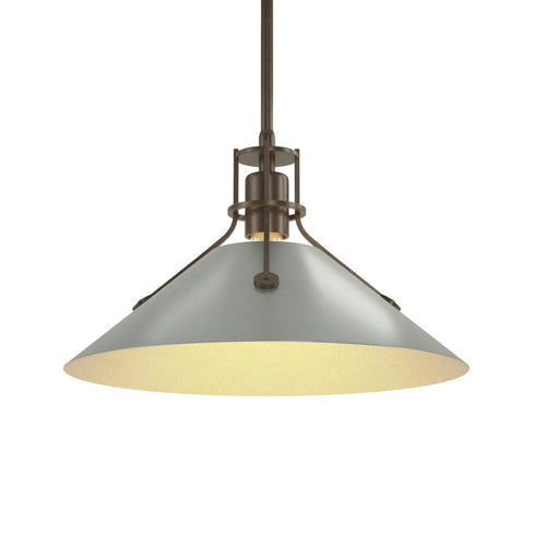 Hubbardton Forge Henry Medium Steel Shade Pendant Model: 134550-SKT-MULT-82-85