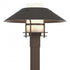 Hubbardton Forge Henry Outdoor Post Light in Coastal Oil Rubbed Bronze Finish Model: 344227-SKT-14-14-GG0026