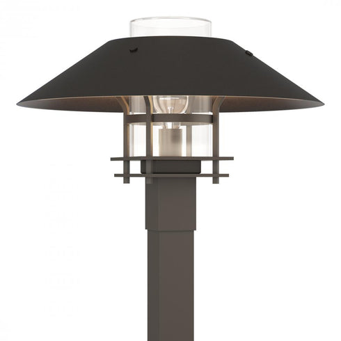 Hubbardton Forge Henry Outdoor Post Light in Coastal Oil Rubbed Bronze Finish Model: 344227-SKT-14-14-GG0026