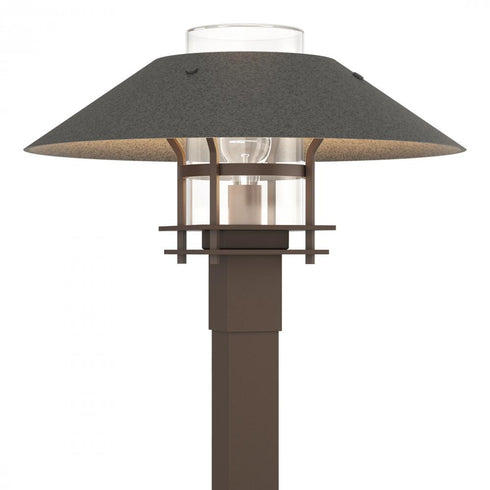 Hubbardton Forge Henry Outdoor Post Light in Coastal Oil Rubbed Bronze Finish Model: 344227-SKT-14-14-GG0026