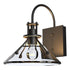 Hubbardton Forge Henry Small Glass Shade Outdoor Sconce in Coastal Oil Rubbed Bronze Finish Model: 302709-SKT-14-FD0673
