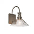 Hubbardton Forge Henry Small Glass Shade Outdoor Sconce in Coastal Oil Rubbed Bronze Finish Model: 302709-SKT-14-FD0673