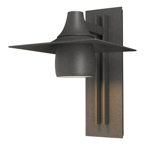 Hubbardton Forge Hood Large Dark Sky Outdoor Sconce in Coastal Oil Rubbed Bronze Finish Model: 306567-SKT-14