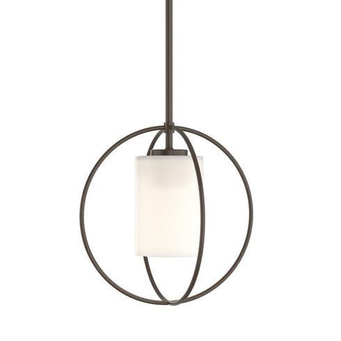 Hubbardton Forge Interlude Rhythm Mini Pendant in Bronze Finish Model: 187440-SKT-MULT-05-GG0160
