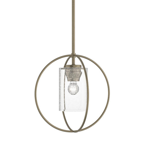 Hubbardton Forge Interlude Rhythm Mini Pendant in Bronze Finish Model: 187440-SKT-MULT-05-GG0160