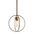 Hubbardton Forge Interlude Rhythm Mini Pendant in Bronze Finish Model: 187440-SKT-MULT-05-GG0160