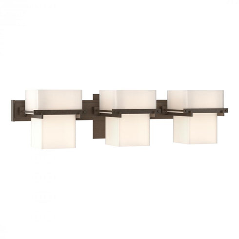 Hubbardton Forge Kakomi 3 Light Sconce in Bronze Finish Model: 207833-SKT-05-GG0106