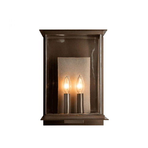Hubbardton Forge Kingston Outdoor Large Sconce in Coastal Oil Rubbed Bronze Finish Model: 304842-SKT-14-81-ZM0084