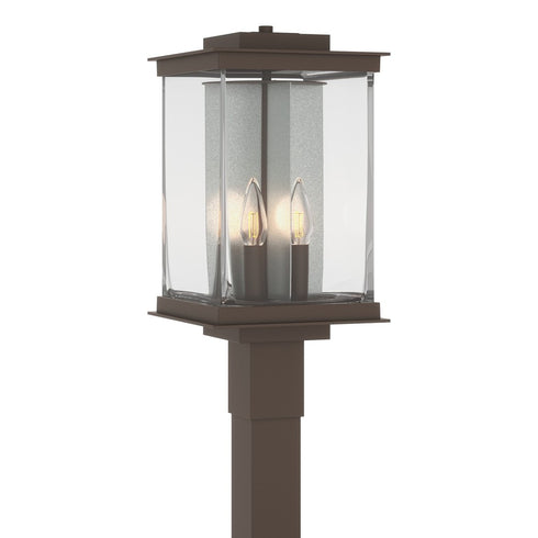 Hubbardton Forge Kingston Outdoor Post Light in Coastal Oil Rubbed Bronze Finish Model: 344840-SKT-14-81-ZM0703