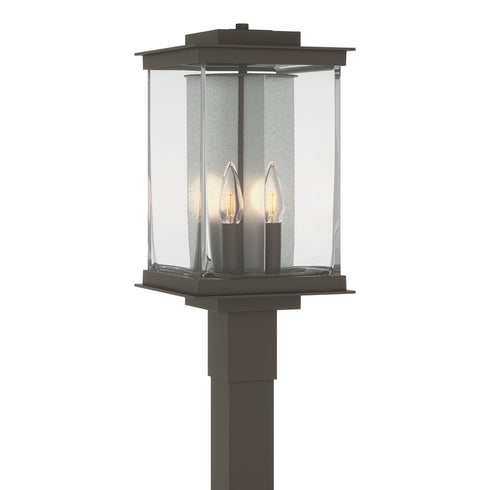 Hubbardton Forge Kingston Outdoor Post Light in Coastal Oil Rubbed Bronze Finish Model: 344840-SKT-14-81-ZM0703