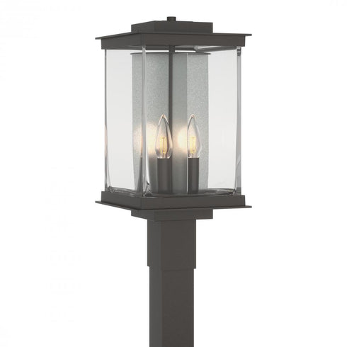 Hubbardton Forge Kingston Outdoor Post Light in Coastal Oil Rubbed Bronze Finish Model: 344840-SKT-14-81-ZM0703