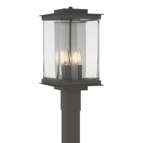 Hubbardton Forge Kingston Outdoor Post Light in Coastal Oil Rubbed Bronze Finish Model: 344840-SKT-14-81-ZM0703