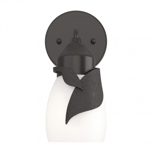 Hubbardton Forge Lapas 1 Light Bath Sconce in Black Finish Model: 201350-SKT-10-GG0330