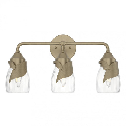 Hubbardton Forge Lapas 3 Light Bath Sconce in Black Finish Model: 201352-SKT-10-GG0330
