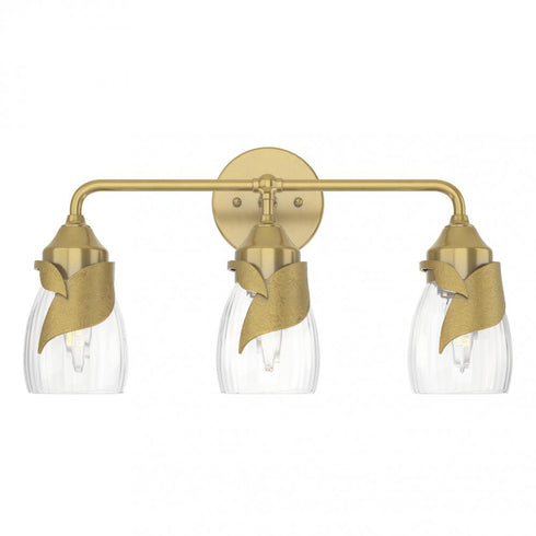 Hubbardton Forge Lapas 3 Light Bath Sconce in Black Finish Model: 201352-SKT-10-GG0330