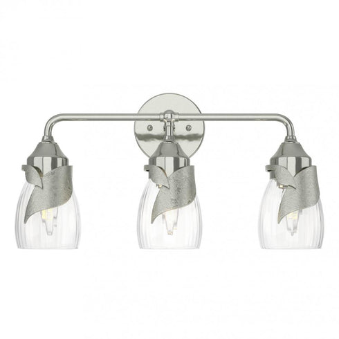 Hubbardton Forge Lapas 3 Light Bath Sconce in Black Finish Model: 201352-SKT-10-GG0330