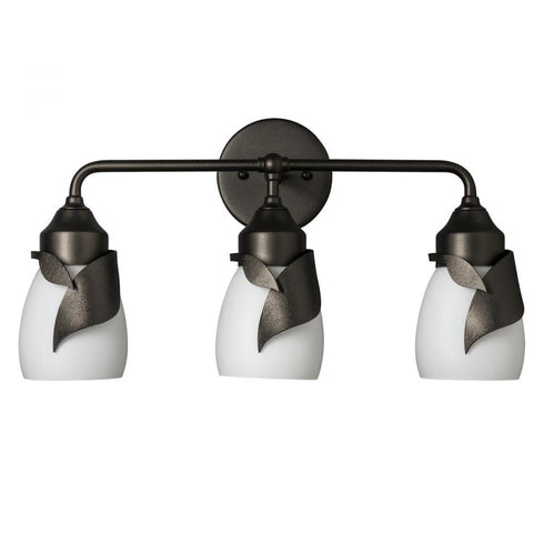 Hubbardton Forge Lapas 3 Light Bath Sconce in Black Finish Model: 201352-SKT-10-GG0330
