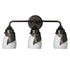 Hubbardton Forge Lapas 3 Light Bath Sconce in Black Finish Model: 201352-SKT-10-GG0330