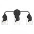 Hubbardton Forge Lapas 3 Light Bath Sconce in Black Finish Model: 201352-SKT-10-GG0330