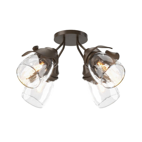 Hubbardton Forge Lapas 4 Light Semi Flush Model: 121371-SKT-05-GG0330
