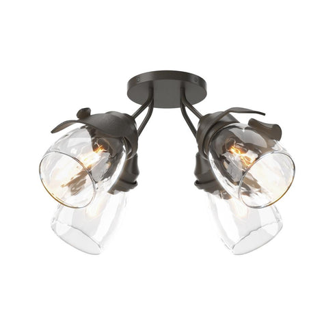 Hubbardton Forge Lapas 4 Light Semi Flush Model: 121371-SKT-07-GG0330