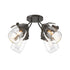 Hubbardton Forge Lapas 4 Light Semi Flush Model: 121371-SKT-07-GG0330