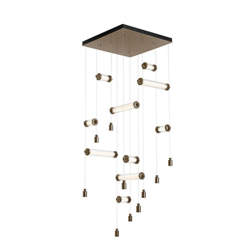 Hubbardton Forge Libra 10 Light Square LED Pendant Model: 139100-LED-STND-82-ZM0696