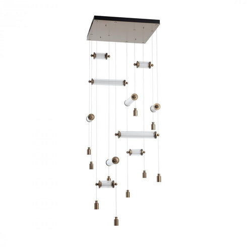 Hubbardton Forge Libra 10 Light Square LED Pendant Model: 139100-LED-STND-82-ZM0696