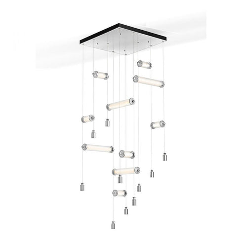 Hubbardton Forge Libra 10 Light Square LED Pendant Model: 139100-LED-STND-82-ZM0696