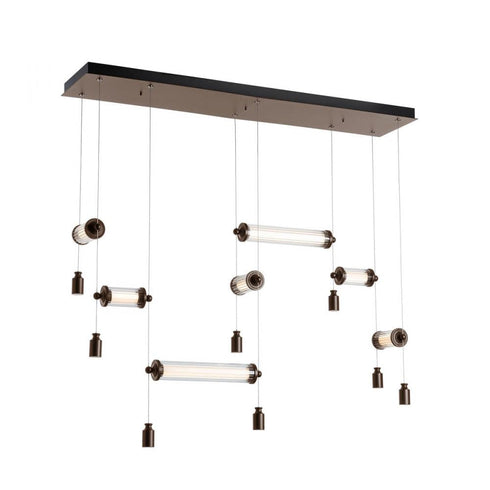 Hubbardton Forge Libra 7 Light Double Linear LED Pendant Model: 139101-LED-STND-07-ZM0696