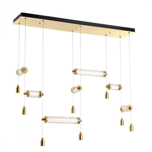 Hubbardton Forge Libra 7 Light Double Linear LED Pendant Model: 139101-LED-STND-07-ZM0696