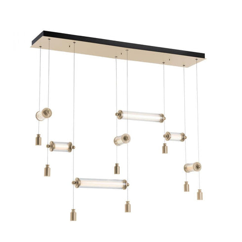 Hubbardton Forge Libra 7 Light Double Linear LED Pendant Model: 139101-LED-STND-07-ZM0696