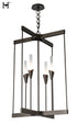 Hubbardton Forge Lilium 4 Light Chandelier in Oil Rubbed Bronze Finish Model: 101700-SKT-14-WC0821