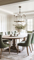 Hubbardton Forge Lilium 6 Light Chandelier in Modern Brass Finish Model: 101702-SKT-86-WC0821
